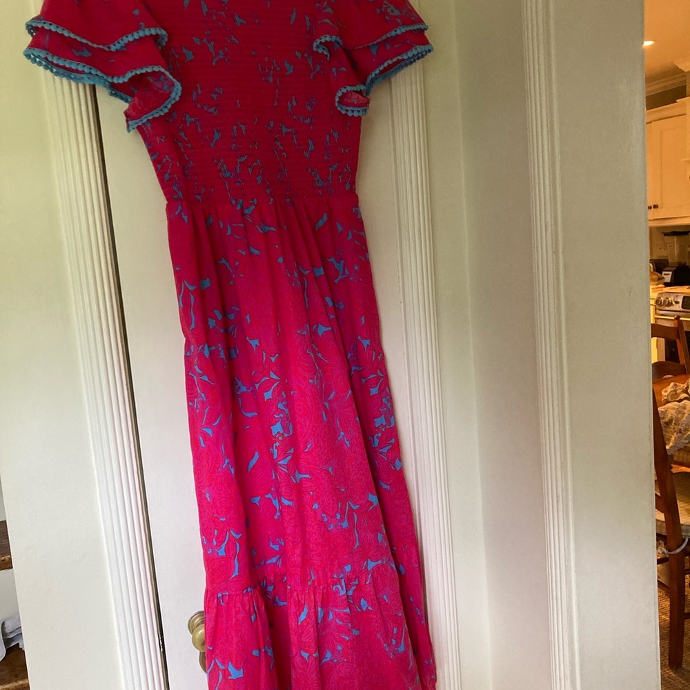 Sugarlips Pink and Blue Midi Dress - Picture 6 of 6